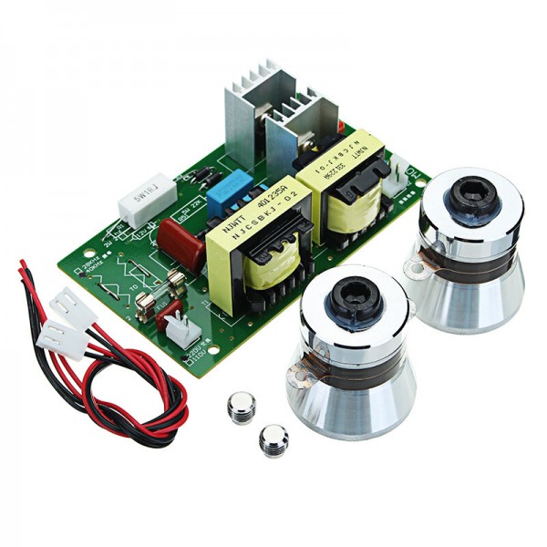 AC 220V 60W-100W Ultrasonic Cleaner Power Driver Board With 2Pcs 50W 40KHZ Transducers