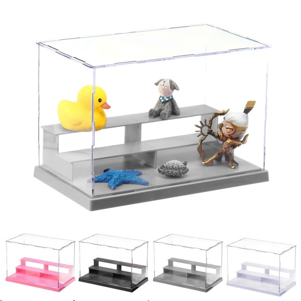 Acrylic Action Figures Model Transparent Display Case Toy DIY Assembling Storage Box Car Ship Collectibles Cabinets Boys