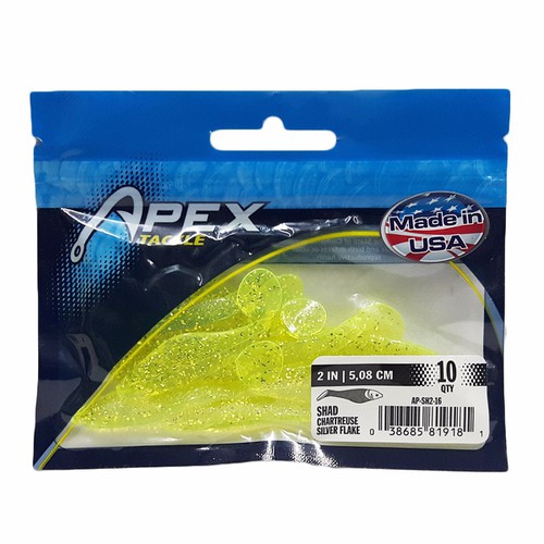 Bộ 10 mồi giun giả shad đuôi tròn apex dài 5.08 cm