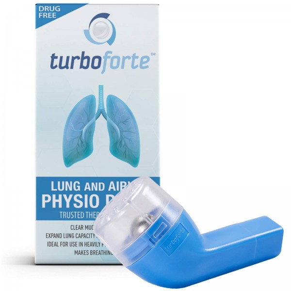 Turboforte Lung Expansion Mucus Relief Exerciser Flutter Valve Device - Breathe Easier - Clears Congestion From Lungs & Airways - Improves Lung Cap...