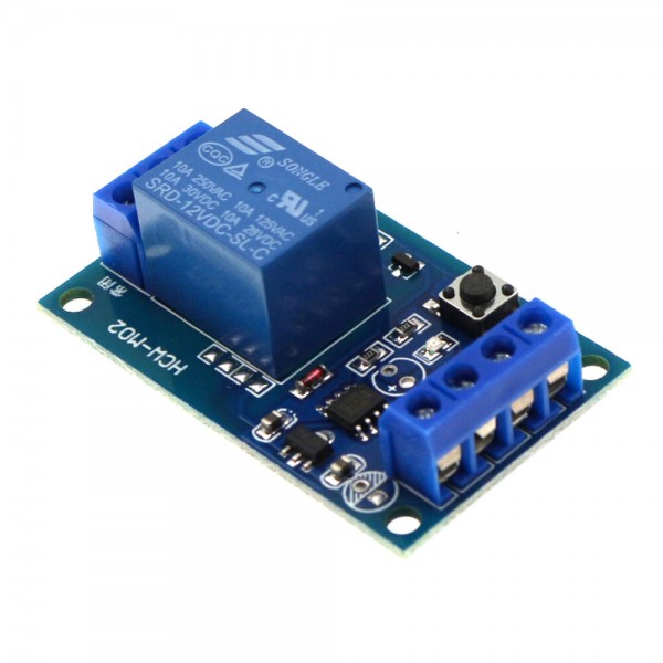 Bistable Relay Module 5V 12V Single Button Relay Module One Key Car Modification Start-Stop Self locking Car Modificatio