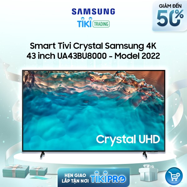 Smart Tivi Crystal Samsung 4K 43 inch UA43BU8000 - Model 2022