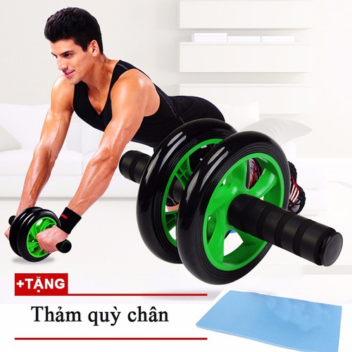 Con lăn tập cơ bụng double wheel - dụng cụ tập bụngcon lăn tập cơ bụng