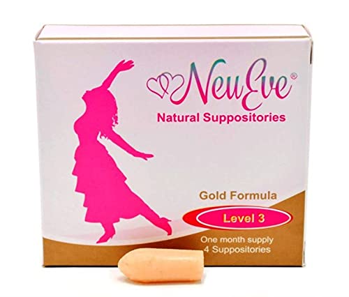 NeuEve® Suppository Gold Formula (Level 3) – Hormones Free – Ease Feminine Dryness, Painful Intimacy, Itching, Odor, and Menopause-related Urinary ...