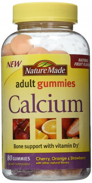 Nature Made Calcium Adult Gummies, 80 Count (Pack of 3)