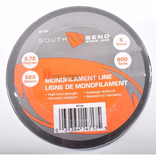 Dây cước câu cá monofilament south bend chịu lực 2,72 kg, dài 823 m