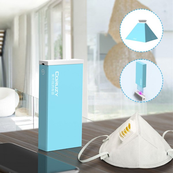 Folding LED UV Sterilization Lamp Box USB Charging Portable 3mins Mask Ultraviolet Sterilizer Light for Toothbrush Cups