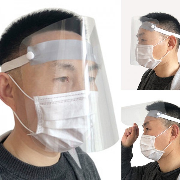 Outdoor Transparent Protective Mask Water Proof Detachable Regulationr Dust-Proof Saliva-Proof Adult Mask