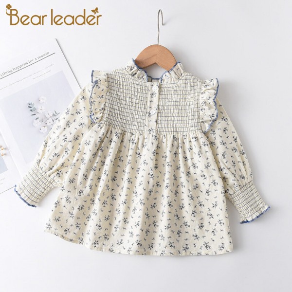 Gấu Leader Cô Gái Kid Floral Áo Mới Thời Trang Toddler Baby Flowers Quần Áo Ruffles Ngọt Ngào Sơ Mi Trẻ Em Quần Áo Giản Dị 1 5Y