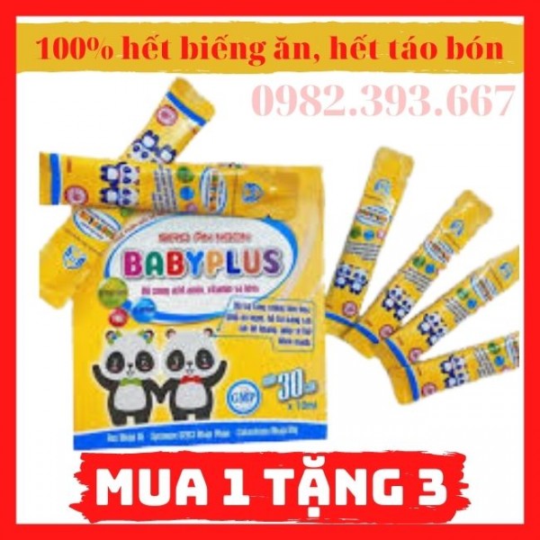 [CHÍNH HÃNG] SIRO ĂN NGON BABYPLUS - 100% HẾT BIẾNG ĂN-HẾT TÁO BÓN - TĂNG CÂN TỰ NHIÊN- TĂNG SỨC ĐỀ KHÁNG