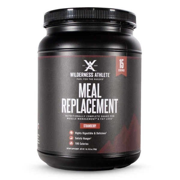 Wilderness Athlete: Meal Replacement & Recovery Shake, Nutritionally Complete Shake for Muscle Management and Fat Loss, Strawberry, 15 Serving Tub,...