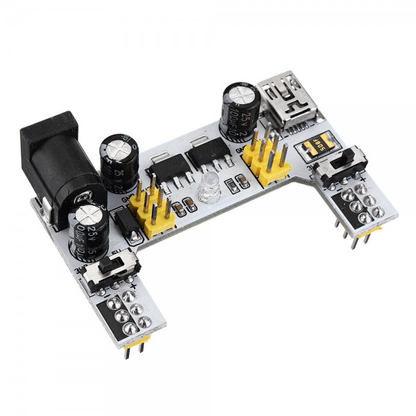 MB102 2 Channel 3.3V 5V Breadboard Power Supply Module White Breadboard Dedicated Power Module MB-102 Solderless Bread B