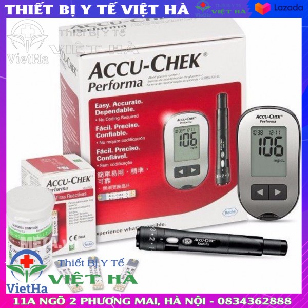 Máy Đo Đường Huyết Accu-check Performa chính hãng tặng 10 que thử