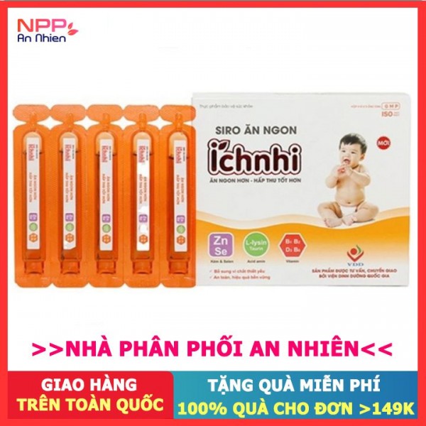 Siro ăn ngủ ngon Ích Nhi Hộp 20 ống x 10ml- NPP AN NHIÊN