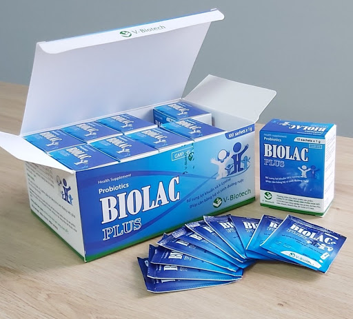 Cốm vi sinh bổ sung men Biolac Plus bổ sung vi sinh có lợi cho đường ruột ( Hộp 10 gói)